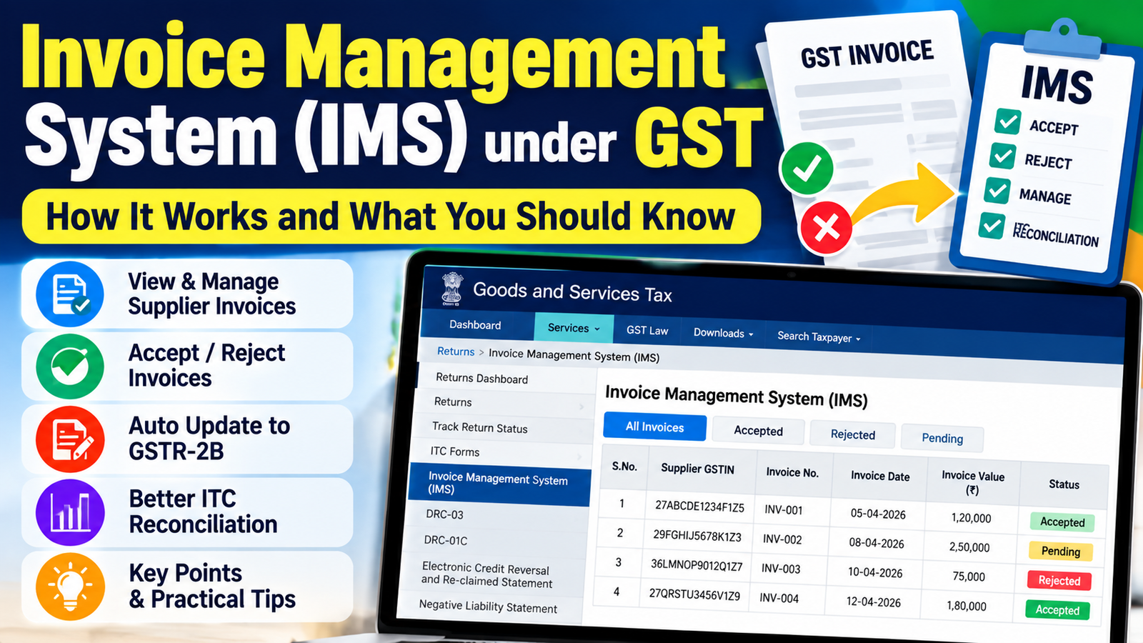 Invoice Management System (IMS) under GST: How It Works and What You Should Know