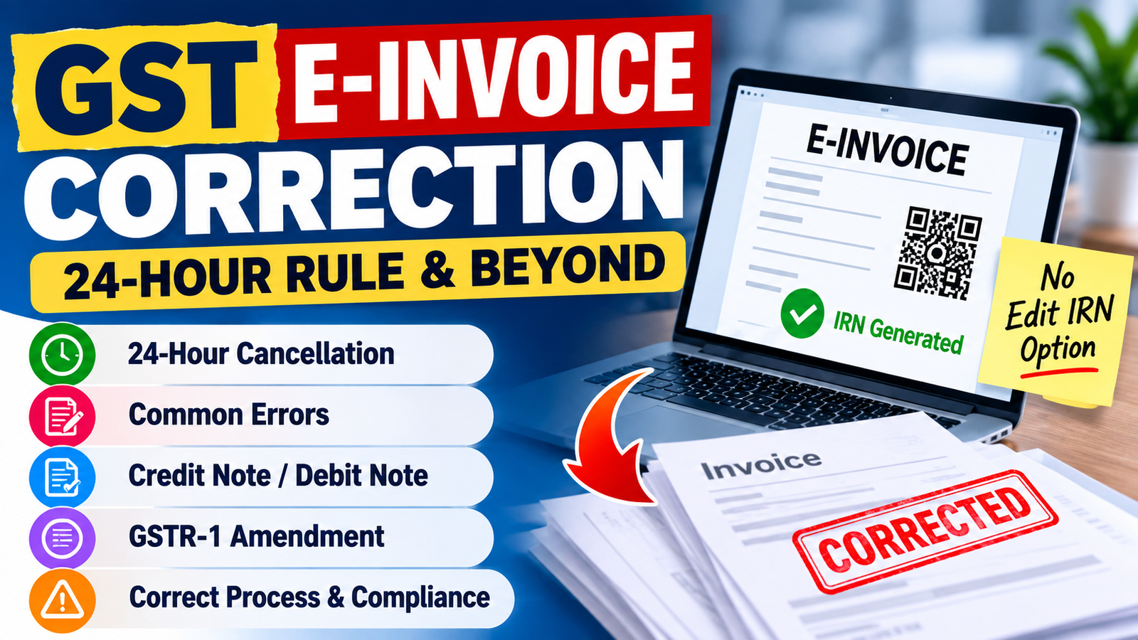 GST E-Invoice Correction: 24-Hour Rule and Beyond